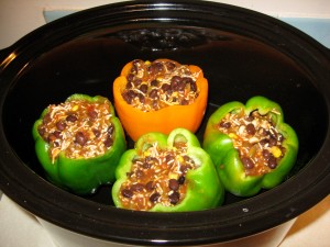 Stuffed Peppers...waiting to be cooked.